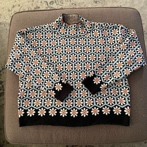 Anthropologie Maeve Mock-Neck Sweater